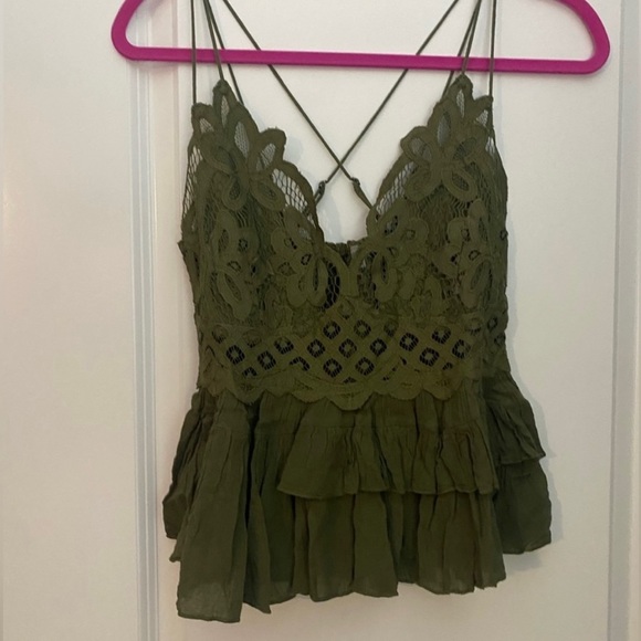 FREE People Adella Cami in Olive Sparrow - Picture 6 of 7